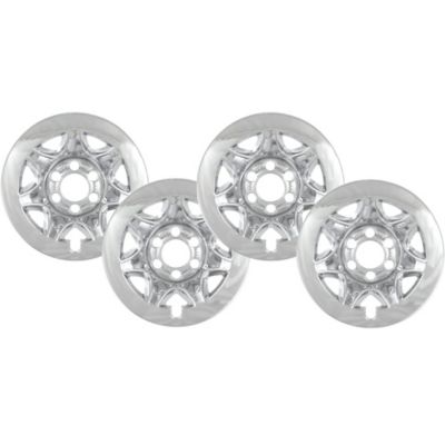 CCI Set of 4, Chevrolet Silverado, GMC Sierra 1500 2014-2019 Chrome Hubcaps/Wheel Covers for 17 Inch Steel Wheels