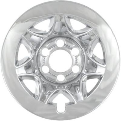 Image showing  Set of 4, Chevrolet Silverado, GMC Sierra 1500 2014-2019 Chrome Hubcaps/Wheel Covers for 17 Inch Steel Wheels