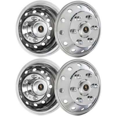 Kit Similcerchioni In Acciaio Inox 16 Pollici Per Ruote Dually - Adatti Per Chevy, GMC, Ford, Dodge - Finitura A Specchio