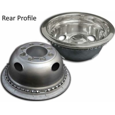 Image showing  Stainless Steel Hubcaps/Wheel Covers for Chevrolet Silverado 3500, C/K DRW 1973-2007 with 16 in. Dually Rims, 4-Pack