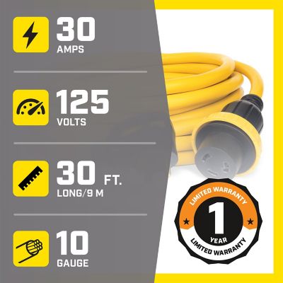 Image showing  30 ft. 30A RV Generator Power Cord
