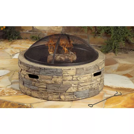 HeatMaxx 35" Cast Stone Fire Pit Fire Pits