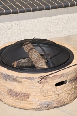 Image showing  35 in. Cast Stone Fire Pit