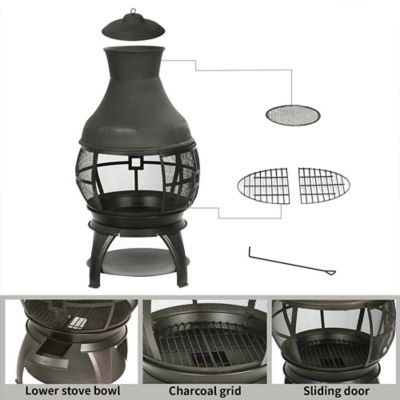 Image showing  45 in. Outdoor Wood-Burning Chiminea