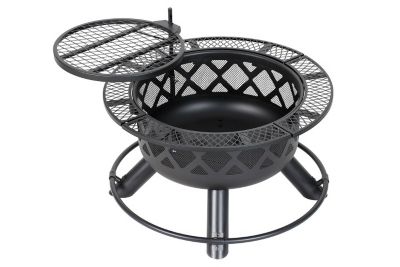 HeatMaxx 32 in. Wood Fire Pit with Grill