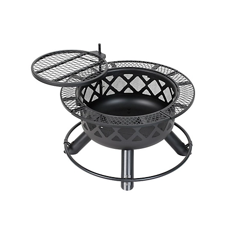 HeatMaxx 32 in. Wood Fire Pit with Grill