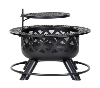 Image showing  32 in. Wood Fire Pit with Grill