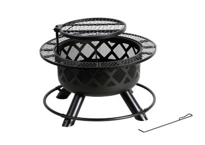 Image showing  32 in. Wood Fire Pit with Grill