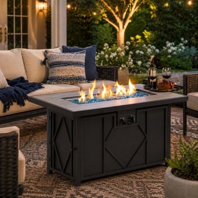 Image showing  42 in. Rectangular Propane Gas Fire Table