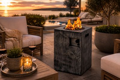 Image showing  16 in. Column Propane Gas Fire Table, 30,000 BTU