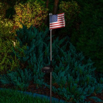 Image showing  3-Lumen Solar American Flag Light