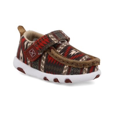 Image showing 7 th Twisted X Unisex Infant Hooey Driving Moc Shoes, IHYC001-M-09