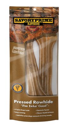 Savory Prime Pressed Bone Natural Dog Chew, 8.5 in., 2-Pack