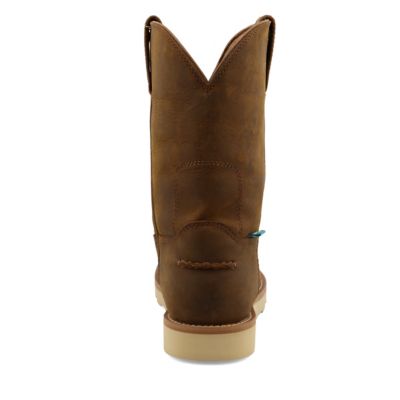Image showing 5 th Twisted X Men's Square Toe Work Pull-On Wedge Sole Boots, 10 in.