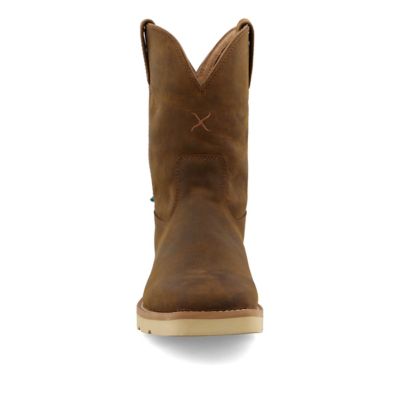 Image showing  Men's Square Toe Work Pull-On Wedge Sole Boots, 10 in.