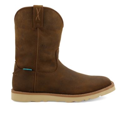 Image showing  Men's Square Toe Work Pull-On Wedge Sole Boots, 10 in.