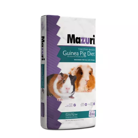 Mazuri Pelleted Guinea Pig Food Made with Timothy Hay 25 lb Bag Guinea Pig Food