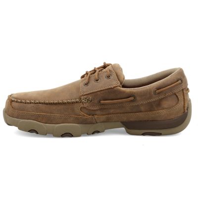 Image showing  Men's Moc Toe Driving Moc Work Boat Shoes