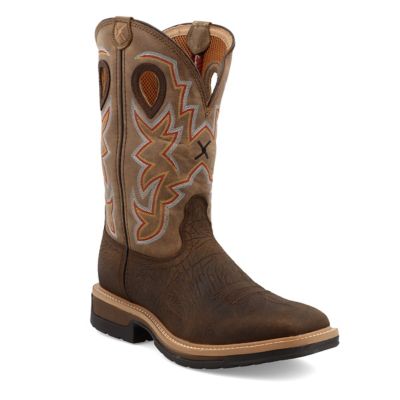 Image showing 7 th Twisted X Men's WS Toe Western Work Boots, 12 in., MLCW022