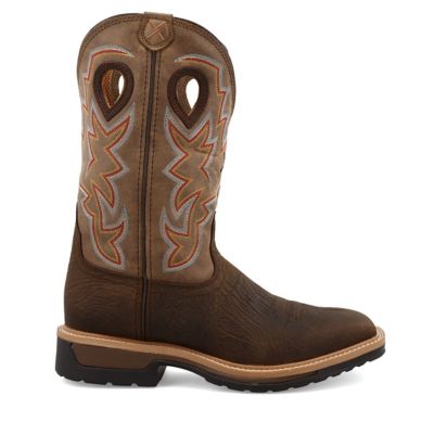 Image showing 4 th Twisted X Men's WS Toe Western Work Boots, 12 in., MLCW022
