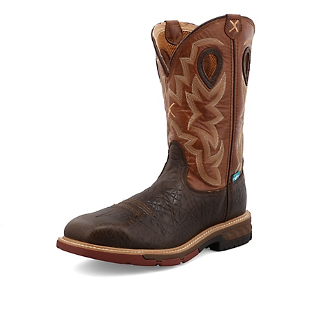Twisted X Men's 12 in. Western Work Boot, MXBAW02-EE-14