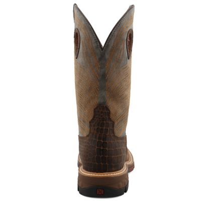 Twisted X Men's Steel Toe Western Work Boots - Brown Genuine Leather, Square Toe, 1 3/4" Heel - Comfortable & Durable Workwear - View #13
