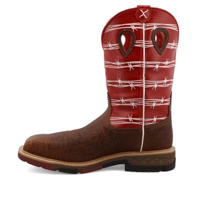 Image showing 6 th Twisted X Men's Composite Toe Western Work Boots, 12 in., MXBNW01