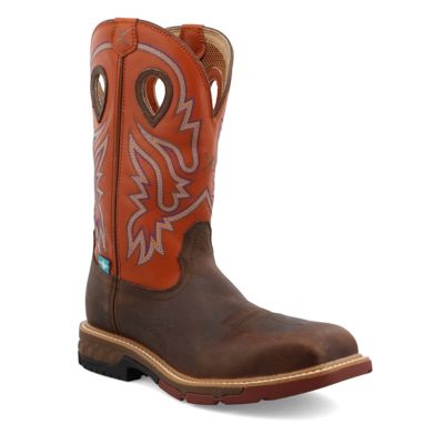 Image showing 7 th Twisted X Men's Composite Toe Western Work Boots, 12 in., MXBNW03