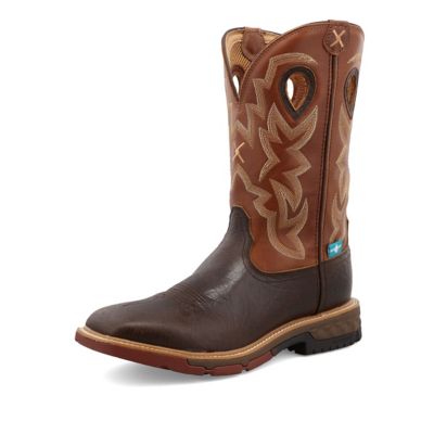 Twisted X Men's WS Toe Western Work Boots, 12 in., MXBW002