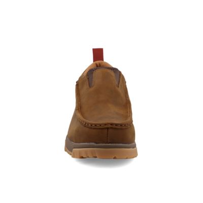 Image showing  Men's Composite Toe Driving Moc Slip-On Work Shoes