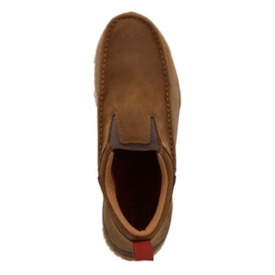 Image showing  Men's Composite Toe Driving Moc Slip-On Work Shoes