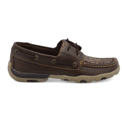 Image showing 4 th Twisted X Women's Boat Shoe Driving Moc, WDM0070