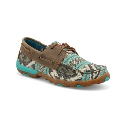 Image showing 7 th Twisted X Women's Boat Shoe Driving Moc, WDM0133