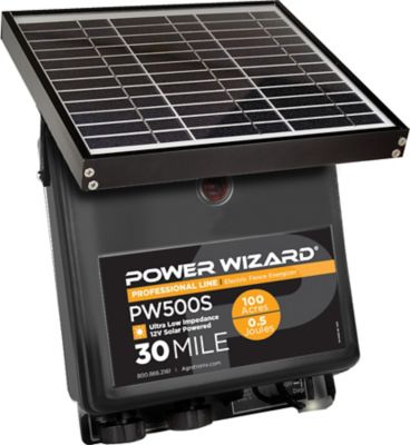 Power Wizard 0.50 Joule Solar-Powered Electric Fence Energizer, 100 Acres