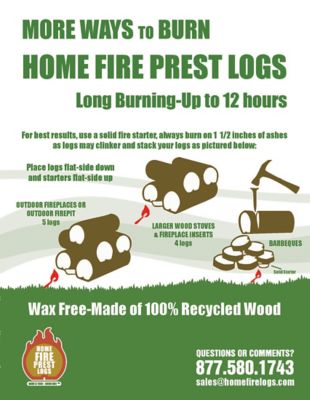 Image showing  100% Wood Fire Logs for Heating