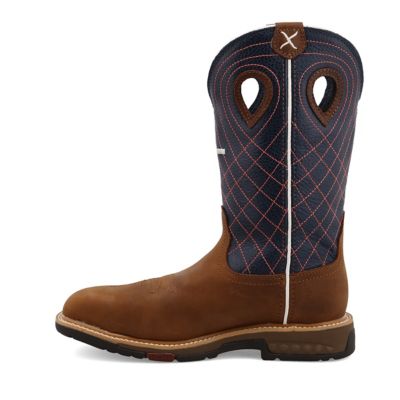 Image showing 6 th Twisted X Women's Western Square Toe Work Boots, 11 in.