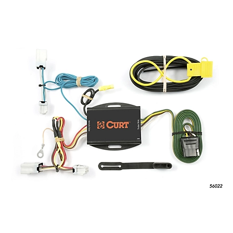 CURT Custom Wiring Harness, 4-Way Flat Output, Select Nissan Altima, Maxima, Sentra, 56022