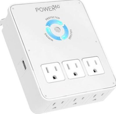 Image showing  6-Outlet 2 USB Ports Wall Tap/Charging Station