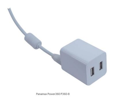 Image showing  8 Outlet 4 USB Ports Floor Surge Protector/Charging Station