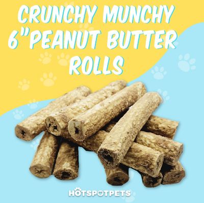 Image showing  6 in. Peanut Butter Flavor Crunchy Munchy Rolls Dog Treats, 12 ct.