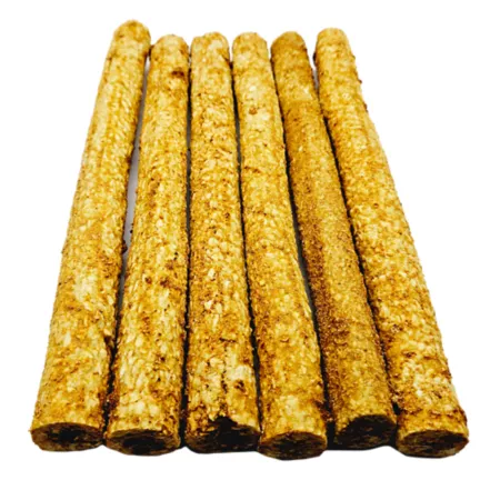 Hotspot Pets Dog Treats Beef Crunch Rolls 12" 2 Count Dog Bones Rawhide & Rawhide Alternative