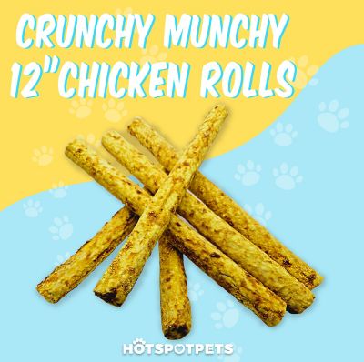 Image showing  12 in. Chicken Flavor Crunchy Munchy Rolls Dog Treats, 2 ct.