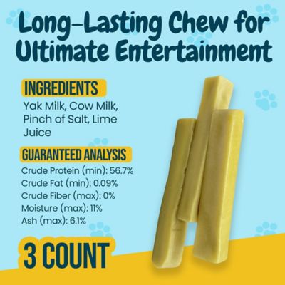 Image showing  3-4 in. Small Himalayan Yak Cheese Chews Dog Treats, 3 ct.
