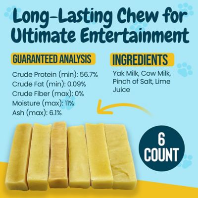 Image showing  3-4 in. Small Himalayan Yak Cheese Dog Treats, 6 ct.