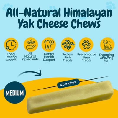 Image showing  Rawhide Alternative Medium Himalayan Yak Cheese Dog Chew Treats, 3 ct.