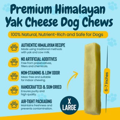 Image showing  6 in.-7 in. Extra-Large Himalayan Yak Cheese Flavor Dog Treats, 3 ct.