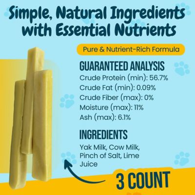 Image showing  6 in.-7 in. Extra-Large Himalayan Yak Cheese Flavor Dog Treats, 3 ct.