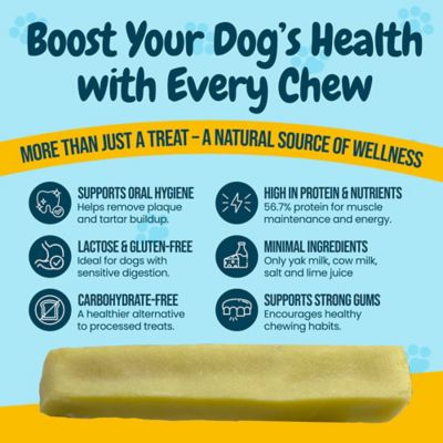 Image showing  6 in.-7 in. Extra-Large Himalayan Yak Cheese Flavor Dog Treats, 3 ct.