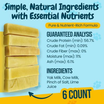 Image showing  6 in.-7 in. Extra-Large Himalayan Yak Cheese Flavor Dog Treats, 6 ct.