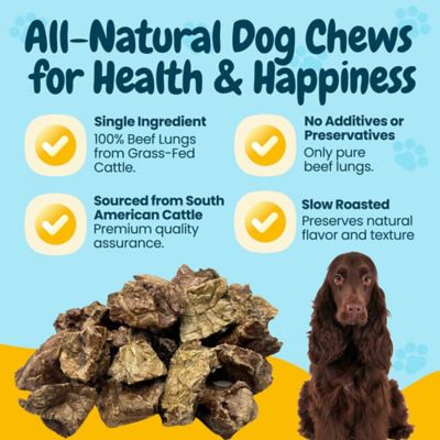 Image showing  Dehydrated Beef Lung Chunks Dog Treats, 8 oz.
